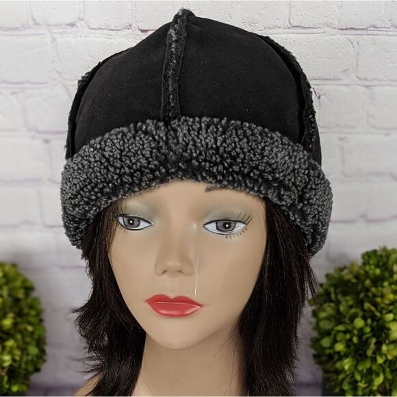 LL BEAN Faux Suede Sherpa Lined Coat with Matching Hat - Picture 2 of 16